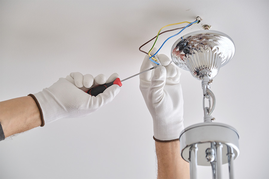 Ceiling light fixture repair